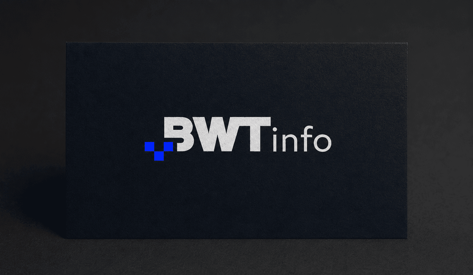 BWT Info business card, logo