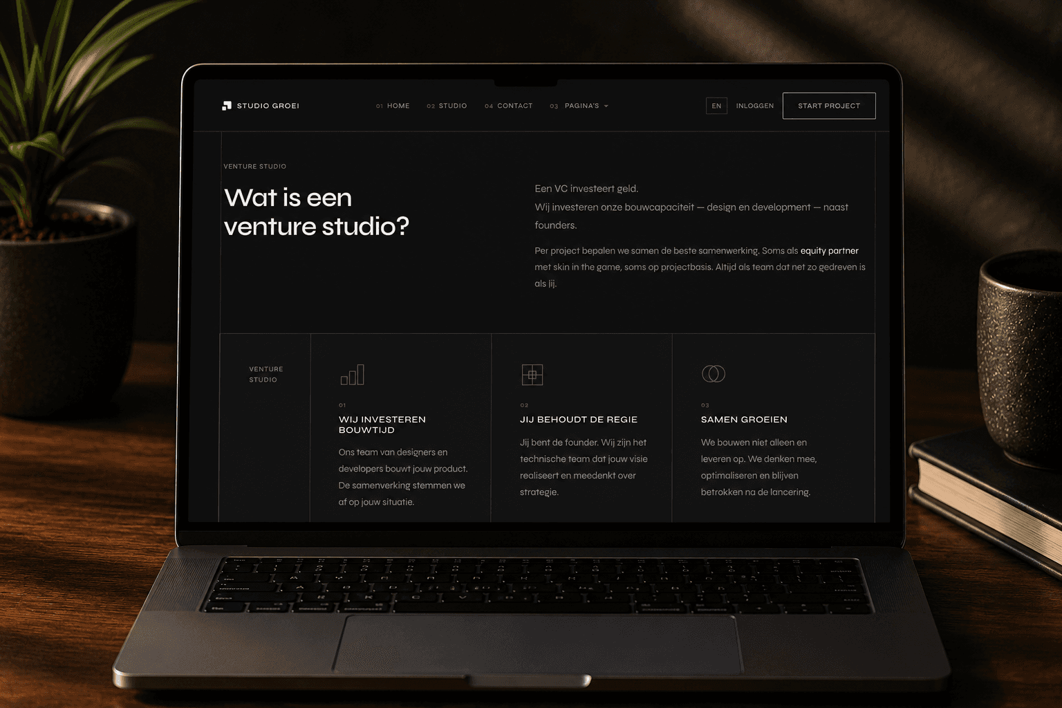 Studio Groei venture studio-sectie